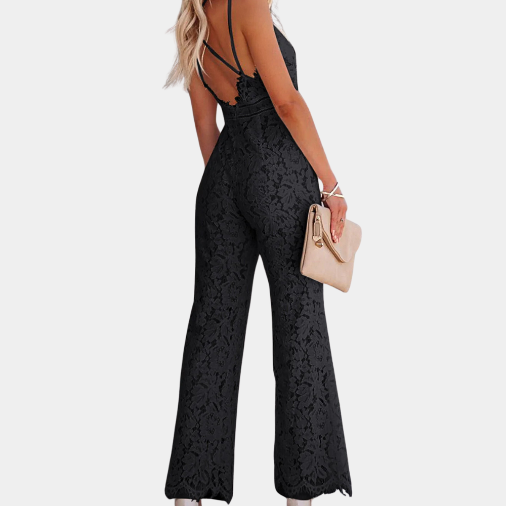 Refined Lace-Inspired Jumpsuit for Women